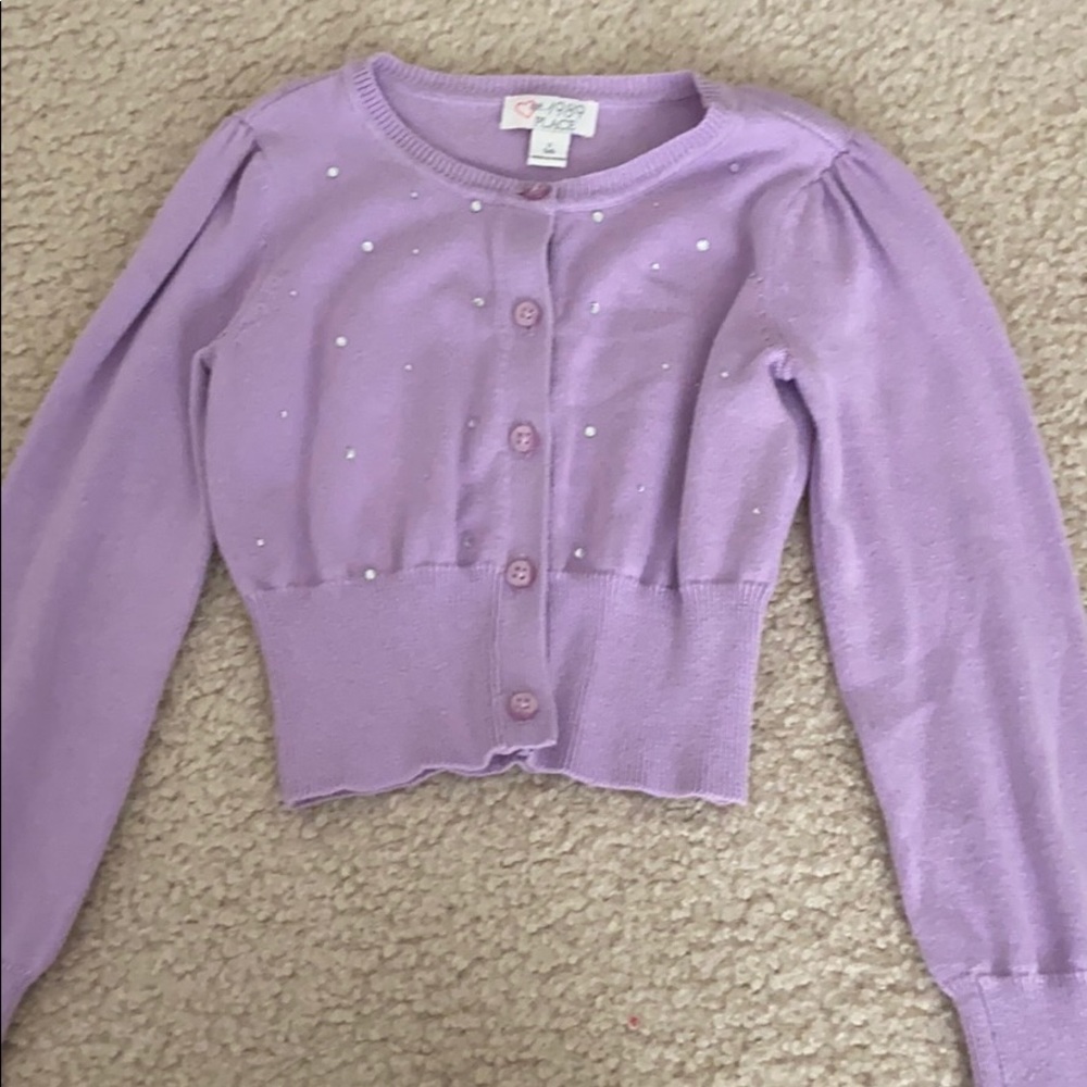 Lavender button up sweater